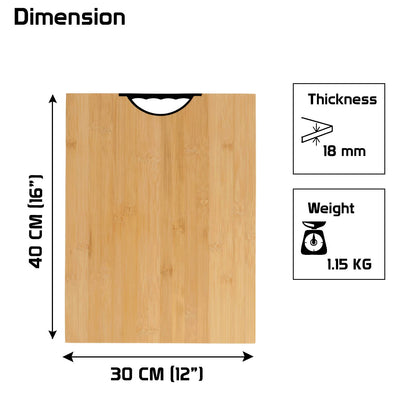 Wooden Large Bambo Chopping Board for Kitchen, (Wood)