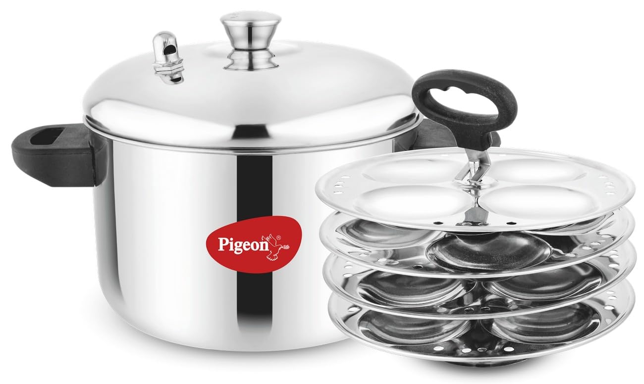 Pigeon Stainless Steel Idly Maker | 4 Plates
