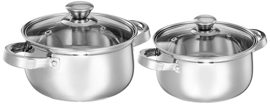 Solimo Set of 2  Steel Cook and Serve Set