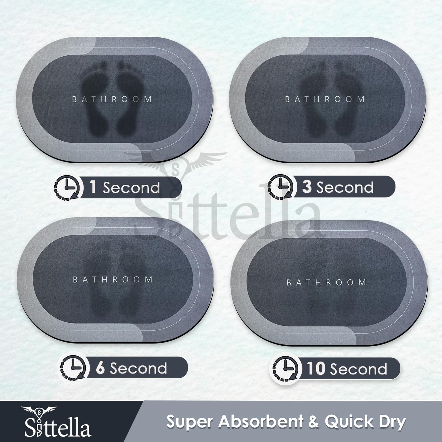 Water Absorbent Bathroom Mat