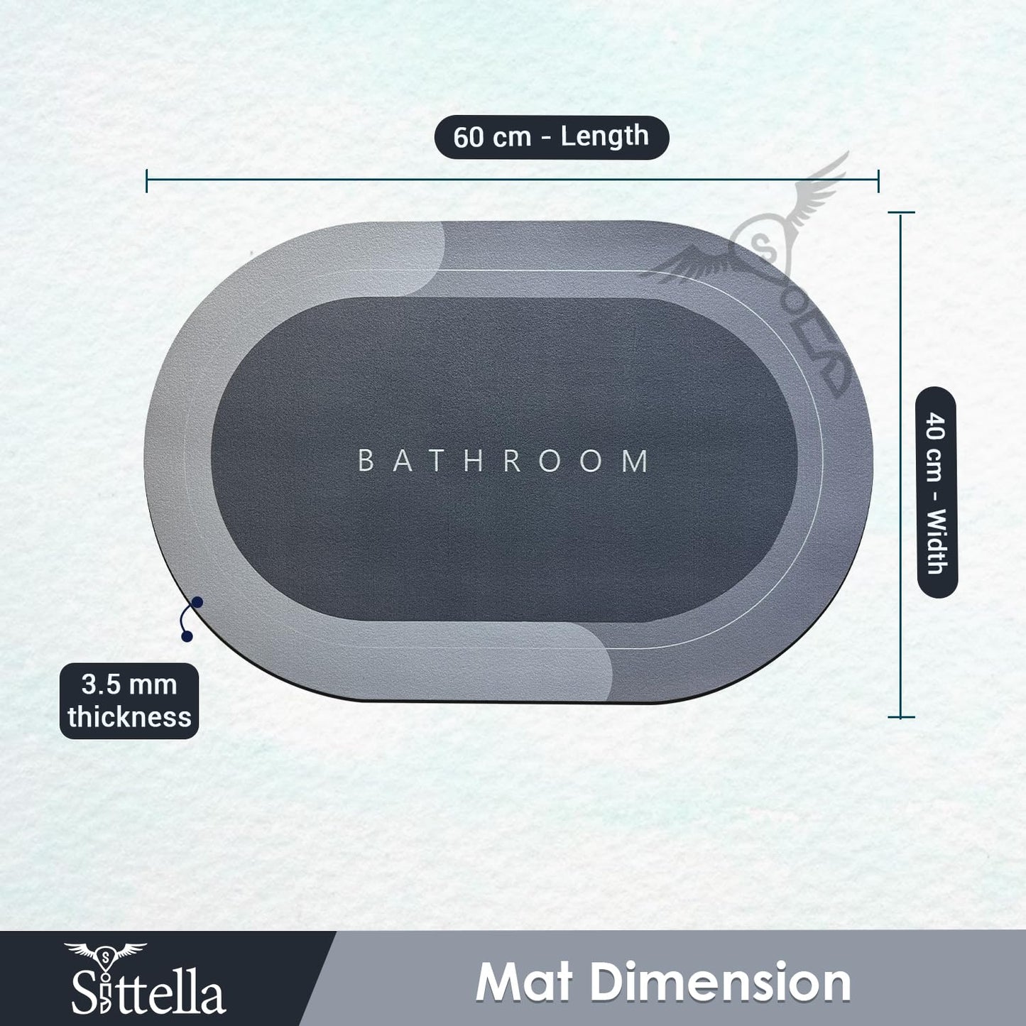 Water Absorbent Bathroom Mat