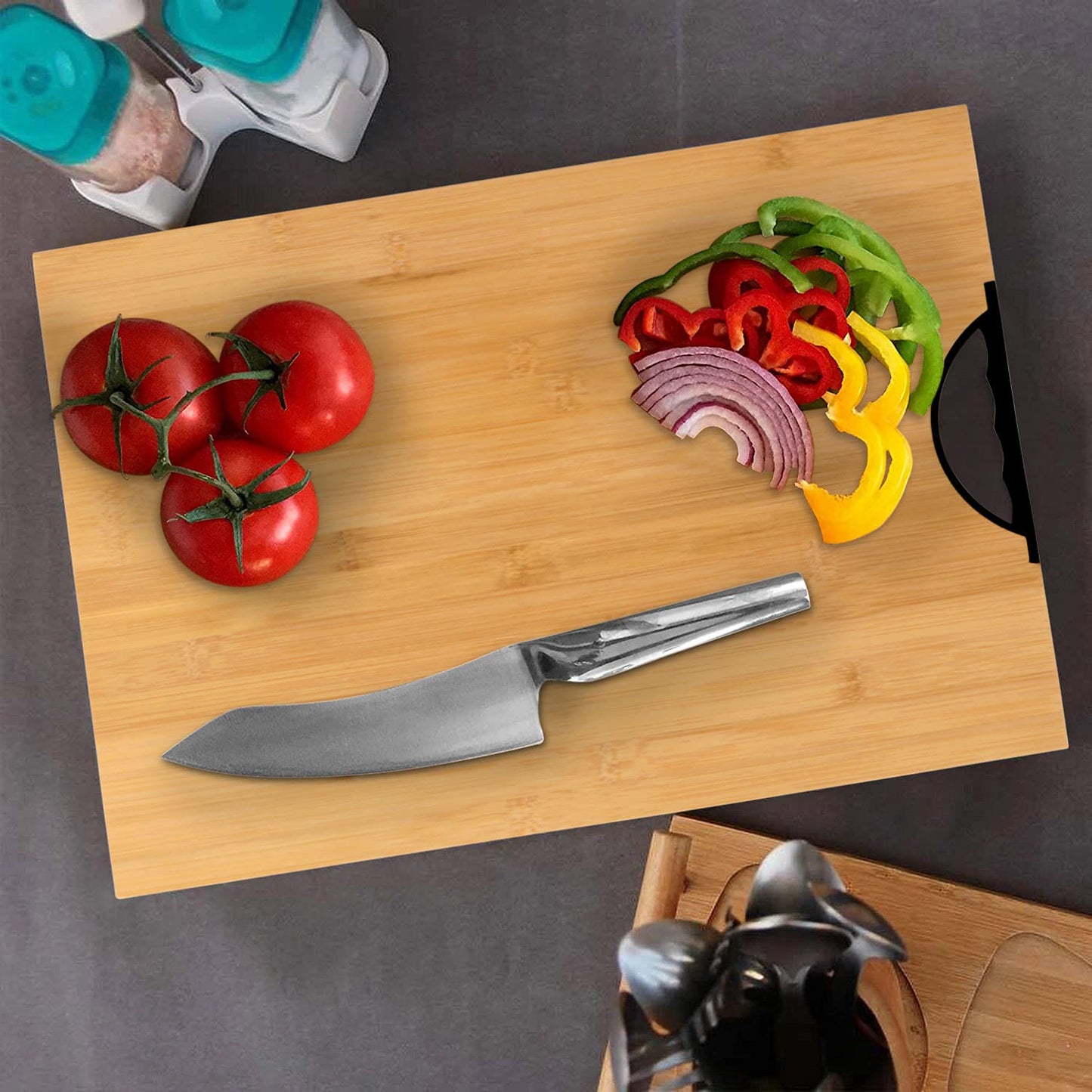 Wooden Large Bambo Chopping Board for Kitchen, (Wood)