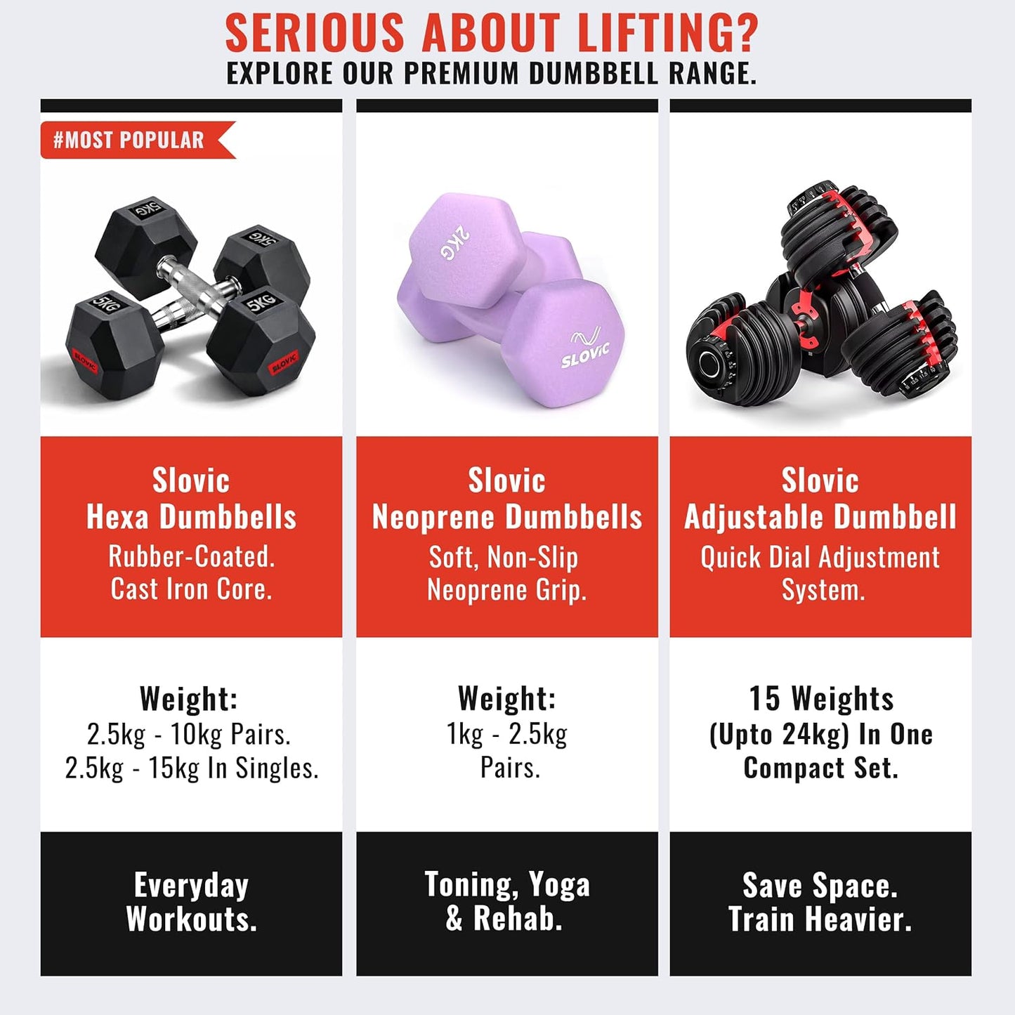 PVC Hex Dumbbells Pack of 2 (5kg*2) Black Color for Home Gym Equipment Fitness